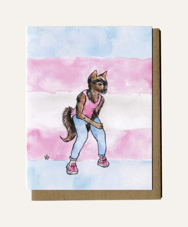 Trans Cat - Note card