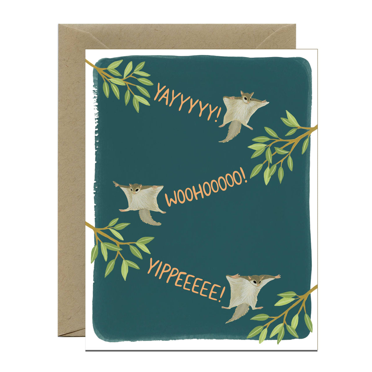Flying Squirrels Congratulations Card